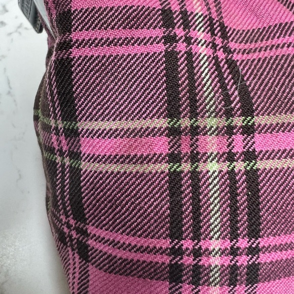 Coach Wool Plaid Handbag in Pink 100% Wool - Picture 7 of 16